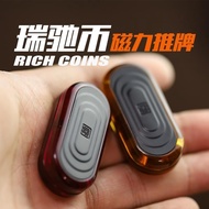 GAO Studio rich coins Push Card edc Decompression Toy Magnetic Push Card Pop Coin Fidget Spinner