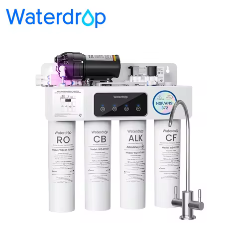 [Dual Flow] Waterdrop WD-T4-A Alkaline pH+ Reverse Osmosis Water Filter, NSF/ANSI 372 Certified, 10-