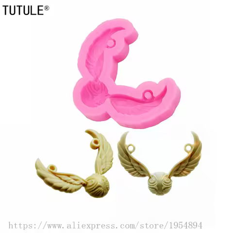 Angel wings Keychain Pendants Silicone Epoxy Resin Mold,chocolate cake Clay Silicone Making Tools Po