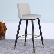 Light luxury bar chair home modern simple bar Nordic bar chair iron art high chair high back Italian bar chair