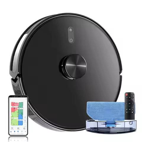 DZ Flagship 2025 LDS Laser Robot Vacuum & Mop 6000Pa Cyclone 350mL Tank 2cm Climb AI Obstacle Avoid 
