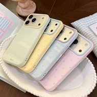 Small low saturated milk polka dot case for iPhone12ProMax 14Pro 15 17