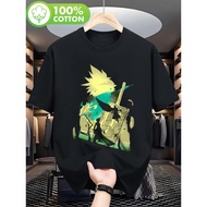 Men'S VII Fantasy Battle Video Game Inspired T-Shirt | Black Soft Short Sleeve Tee with VII Logo & I