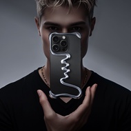 OATSBASF เคสโทรศัพท์โลหะสไตล์มินิมอลสําหรับ iPhone16/16Pro/16 Pro Max /15 / 15 Pro / 15 ProMax / 14