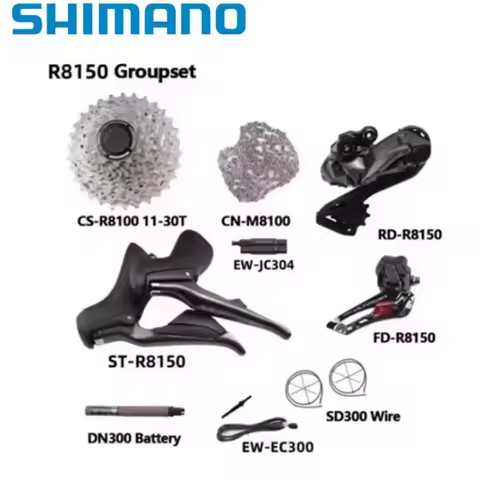 Shimano ULTEGRA R8150 Di2 Electronic Groupset 2x12S R8150 Front/Rear Derailleur Cassette DN300 EC300