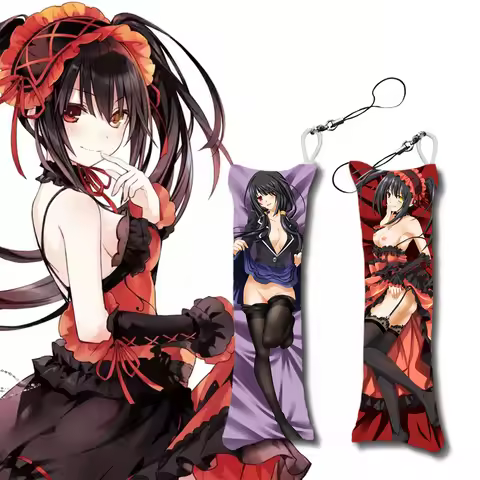 DATE A LIVE Tokisaki Kurumi Pendant Kaychain Small Dakimakura Cartoon Japanese Anime Mini Body Pillo