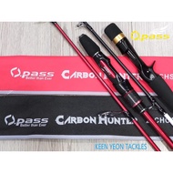 OPASS CARBON HUNTER SOLID JIGGING ROD (SPINNING / BAITCASTING / BC)