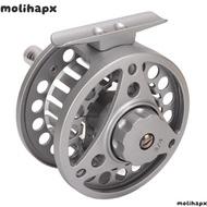 MOLIH Fly Fishing Reel, Aluminum Alloy Left Right Handed Full Metal Fly Reel, Durable Silver 3/4WT F