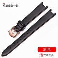 สายนาฬิกาหนังแท้บางเฉียบสำหรับ DKNY สายโซ่หนังวัวสำหรับผู้หญิง สีน้ำเงิน รุ่น Cosette Mati สายนาฬิกา