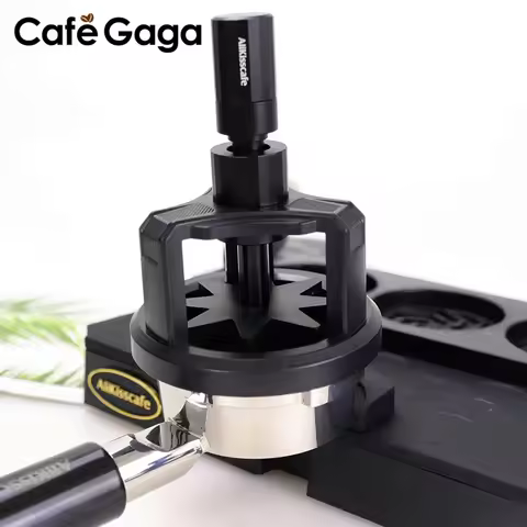 AliKisscafe WDT Tools Rotary Needle Powder Distributor 51mm 54mm 58mm Adjustable Depth Espresso Need