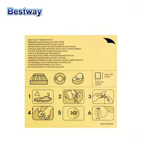 Bestway62068 10 Piece Underwater Adhesive Repair Patch, Swimming Pool Patch Repair Kit, Pool Punctur