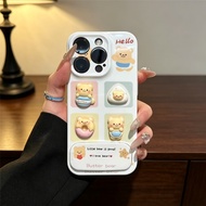 case For Realme C75 C85 C71 15T Note 80 70 Q2 3D Raised Cute Bear Dessert Graphic Flip Mirror Window
