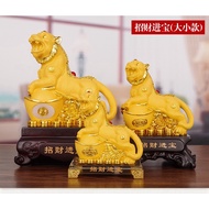 [READY STOCK] Chinese Zodiac Tiger Year Golden Bull Statues Home CNY Gift