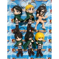 GANTUNGAN Figure Keychain Attack on Titan d eren yaeger mikasa ackerman armina arlert levi erwin smi