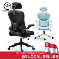 Livefar Office Chair Ergonomic Office Chair High Back Mesh Computer Chair with Lumbar Support Adjustable Armrest, Backrest and Headrest