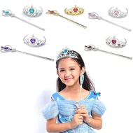 Frozen Girls Princess Elsa Crown Tiara and Wand Set Prince and Princess Birthday Party Crown and Mag