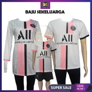 Baju Set Family Day / Baju Sedondon Sekeluarga Baju Couple Raya 2022 Jersey PSG Dewasa / Muslimah / 