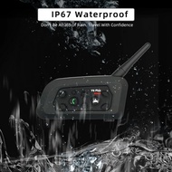 V6 Plus 1V5 Bluetooth Headset 1500M Waterproof Communication For Motorcycle Helmet