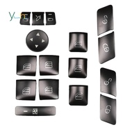 16PCS Car Door Seat Memory Lock Window Glass Lift Button Cover Sticker for Mercedes Benz CLA/GLA/GLK