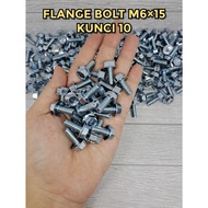 [ 50 - 100 PCS ] K10 FLANGE BOLT M6 6+915 KEY 10