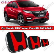 1PC Black Red 3D Honda Emblem Front Rear Steering Wheel Logo Frame Panel Cover Trim Badge Acrylic PM