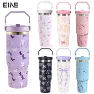 900ml Tumbler Thermos Bottle with Straw Aesthetic Tumbler Botol Air Tahan Sejuk Aquaflask Tumbler St