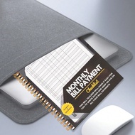 2D Flat 5.5x8.3 Inch 100 Pages Daily Planner Notebook Bill Tracker Notebook Monthly Bill Payment Che