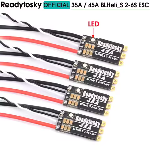 Readytosky 35A 45A BLHeli_S BLS 2-6S Lipo ESC Built-in Programmable RGB LED D-Shot 150/300/600 ONESH
