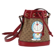 GUCCI Micro GG Supreme Doraemon 聯名手袋 PVC 米色 647801 正品 131783M