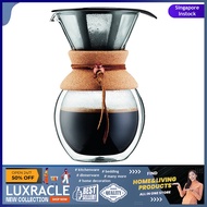 [sgstock] BODUM 11682-109 Double Wall Pour Over Coffee Maker with Cork Grip, 8 cup, 34 Ounce,