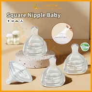 LAKOE Puting Wide Neck Hegen Baby Square Nipple Hegen Teat Replacement Puting Susu Hegen Bottle Acce