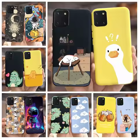 For Samsung Galaxy Note10 Lite Case SM-N770F 6.7'' Popular Candy Painted Cover Soft TPU Phone Case F