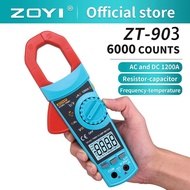 ZOYI Digital AC/DC Clamp Meter True RMS Auto Range Multimeter MAX/MIN NCV Current Voltage Temp Capac