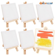 Mini Blank Painting Canvas with Easel Set - Kids Craft Drawing Decoration Board - Table Display Tabl