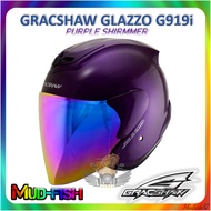 TOPI KELEDAR GRACSHAW G919i G919 SINGLE VISOR HELMET UNGU (PURPLE SHIRMMER)