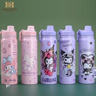 (Amara) 800ml Tumbler Kuromi Water Bottle Kids Stainless Steel School Water Bottle Kids