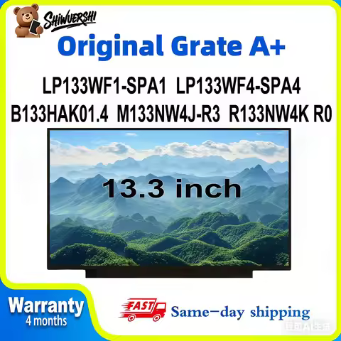 Original NEW A+ 13.3" Laptop Lcd Screen Slim Panel LP133WF1 SPA1 LP133WF4 SPA4 B133HAK01.4 M133NW4JR