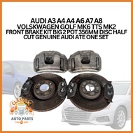 AUDI A3 A4 A4 A6 A7 A8 VOLSKWAGEN GOLF MK6 TTS MK2 FRONT BRAKE KIT BIG 2 POT 356MM DISC HALF CUT GEN