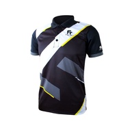 FELET Badminton Shirt - 5519 Unisex Collar Shirt ( BLACK ) 100% ORI by FLEET