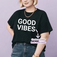 Customized Y2K Photo/Text Printing, Halloween & Spring/Summer Plus Size T-Shirt, Upload Your Photos/