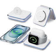 Charging Station for Apple Multiple Devices, 3 in 1 Magnetic Wireless Charger Dock for iPhone 15/14/