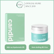 Candid B5 Cica Moisturizing Cream Restores and Protects Skin, Hyaluronic B5 Mask Moisturizes and Soo