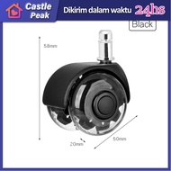Roda Kursi Kantor Tancap Karet dengan List Putih - Castor / Roda Tancap Kursi Kantor LAPIS KARET
