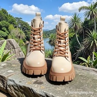 2024 Raya Beige martin boots Women All-match Fashion platform mid-tube boots British style short boo