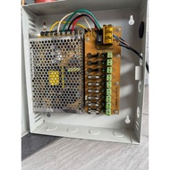 12V  9 Channel Power Supply Metal Casing Switching PSU CCTV