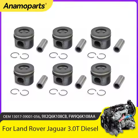 Engine Parts Piston With Rings Sets Fit 3.0 L T 306DT For Land Rover Discovery Range Rover Jaguar 3.