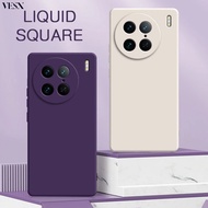 Square Matte Liquid Silicone Phone Case For VIVO X100 X90 X80 X70 X60 X50 Pro Plus Pro+ 4G 5G 2023