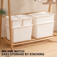 5L/21L Stackable Storage Box Desk Container Storage Container With Lid X-609798
