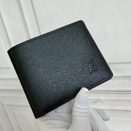 Louis Vuitton folding wallet Men's leather wallet