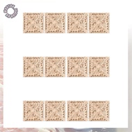 [VNG3]12 Pack Wood Carved Applique Onlay Square Carving Decal Unpainted Flower Door Cabinet Furnitur